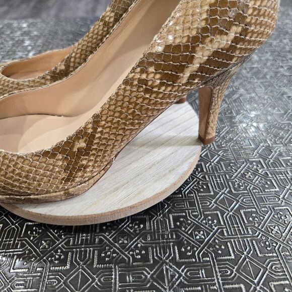 🐢 Cole Haan Carma Air Croc Embossed Pumps Size 9.5  3.25" heel - Picture 9 of 14